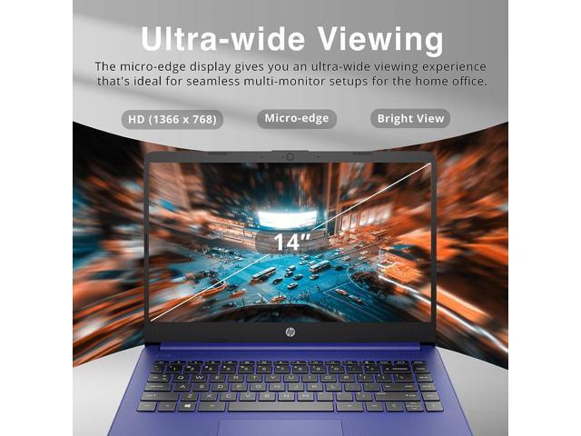 HP Premium Stream 14' HD BrightView Laptop, Intel Celeron N4120, 4GB RAM, 64GB eMMC Storage, UHD Graphics, HD Webcam, 1 Year Office 365, Bluetooth,...