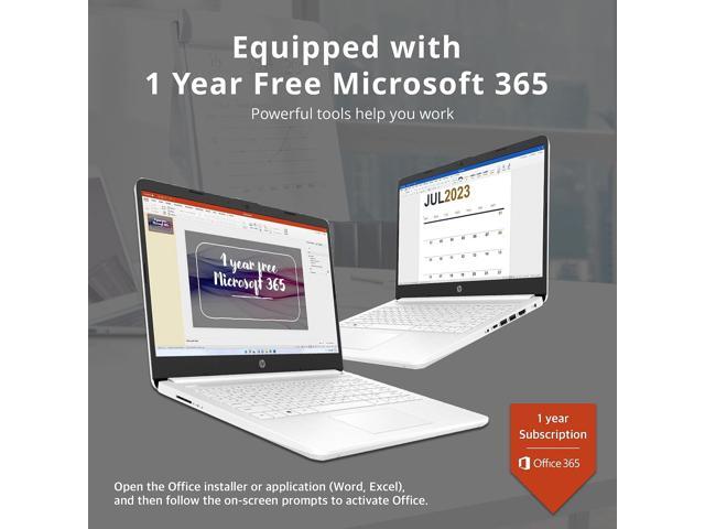 HP Premium Stream 14' HD BrightView Laptop, Intel Celeron N4120, 4GB RAM, 64GB eMMC Storage, UHD Graphics, Bluetooth, Webcam, 1 Year Office 365,...