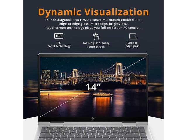 HP Envy x360 2-in-1 14' FHD Touchscreen Laptop, Intel Core i7-1355U, 16GB RAM, 2TB SSD, Backlit KB, 5MP Camera, Fingerprint Reader, Intel Iris Xe...