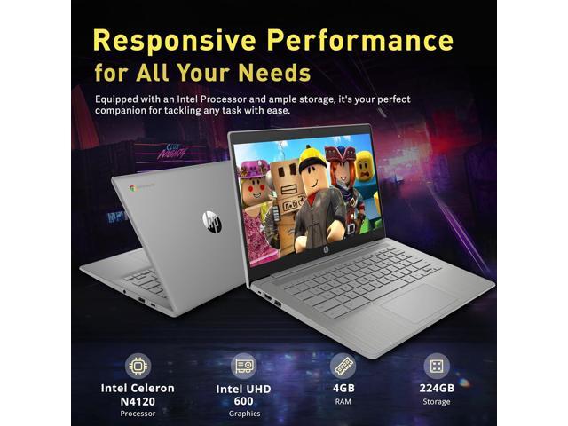 HP Chromebook 14' HD Laptop for Business & Students, Intel Celeron N4120, 4GB LPDDR4, 224GB Storage(64GB eMMC+160GB Docking Station), UHD Graphics,...