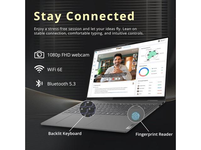 Lenovo Yoga 7i 2-in-1 16' 2K Touchscreen Laptop, Intel Ultra 7 155U, 16GB LPDDR5X, 2.28TB Storage(2TB SSD +288GB Docking Station Set), Backlit...