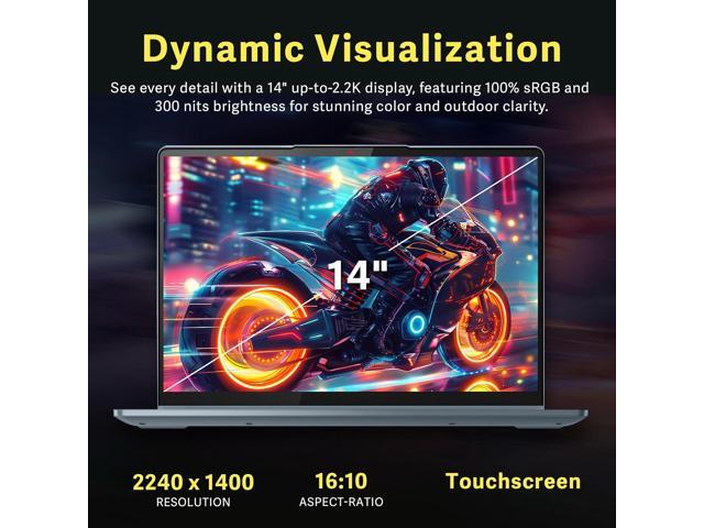 Lenovo Flex 7 14' 2.2K 2-in-1 Touchscreen Laptop, Intel i7-1355U, 16GB RAM, 2.28TB Storage(2TB SSD+288GB Docking Station Set), Backlit Keyboard,...