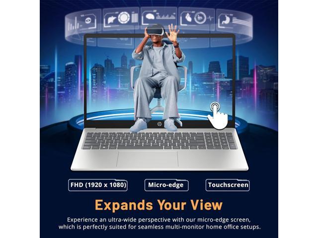 HP 15.6'' FHD IPS Touchscreen Laptop, Intel i7-1255U, 32GB DDR4 RAM, 2.28TB Storage(2TB SSD+288GB Docking Station Set), Intel Iris Xe Graphics,...