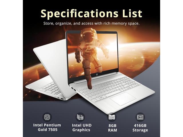 HP 15.6' HD BrightView Touchscreen Laptop, Intel Pentium Gold 7505, 8GB RAM, 416GB Storage(256GB SSD+160GB Docking Station Set), Numeric Keypad, HD...