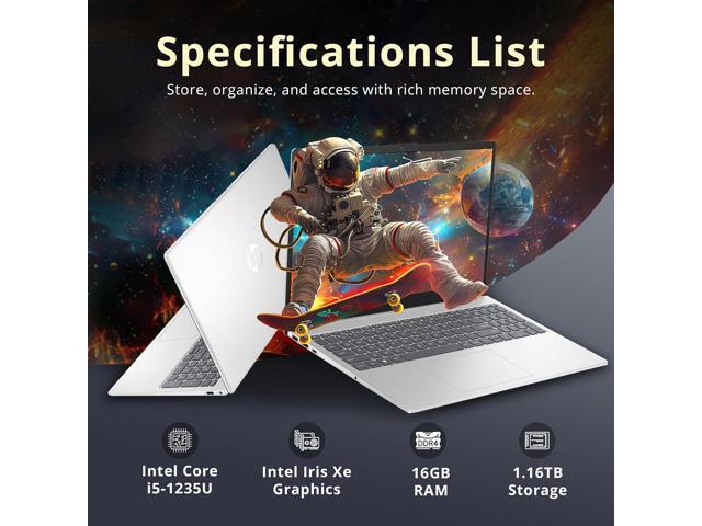 HP 15.6' HD Touchscreen Laptop, Intel i5-1235U, 16GB RAM, 1.16TB Storage(1TB SSD + 160GB Docking Station Set), Intel Iris Xe Graphics, Numeric...
