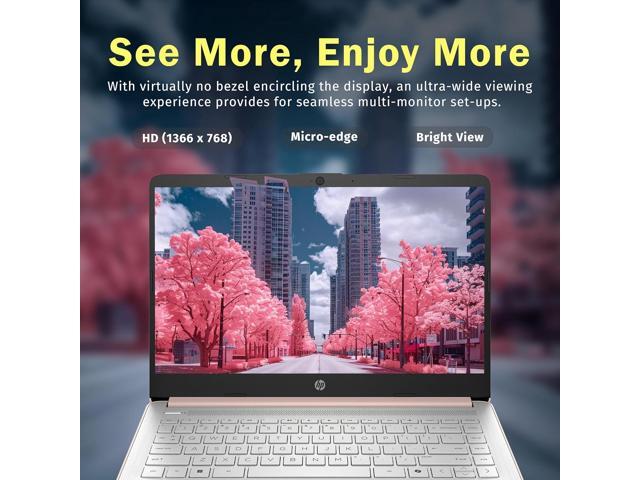 HP Stream 14' HD Anti-glare Laptop, Intel Processor N150, 8GB RAM, 288GB Storage (128GB SSD+160GB Docking Station Set),1 Year Office 365, HD...