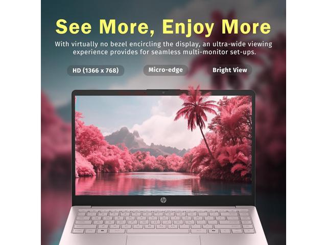 HP Stream 14' HD Laptop, Intel Processor N150, 8GB RAM, 288GB Storage(128GB SSD+160GB Docking Station Set), Intel Graphics, 1 Year Office 365,...