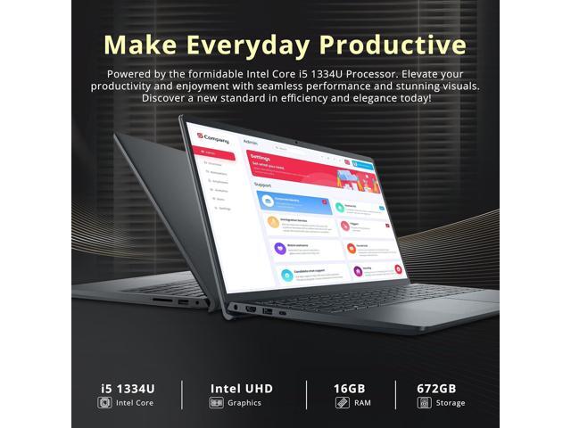 Dell Inspiron 15.6' FHD Touchscreen Laptop, Intel i5-1334U, 16GB RAM, 672GB Storage(512GB SSD+160GB Docking Station Set), Intel UHD Graphics, Num...