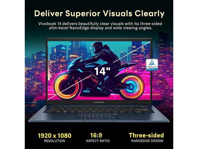 ASUS Vivobook 14 14' FHD Laptop, Intel Core i3 1315U, 16GB RAM, 2TB Storage(1TB SSD+1TB Docking Station Set), Intel UHD Graphics, 720p Camera,...