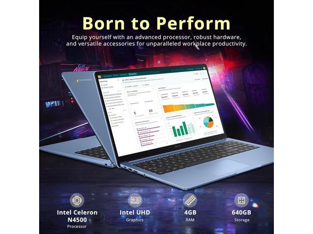 ASUS Chromebook CX15 15.6' FHD IPS Laptop, Intel Celeron N4500, 4GB RAM, 640GB Storage (128GB eMMC+512GB Docking Station Set), Intel UHD Graphics,...