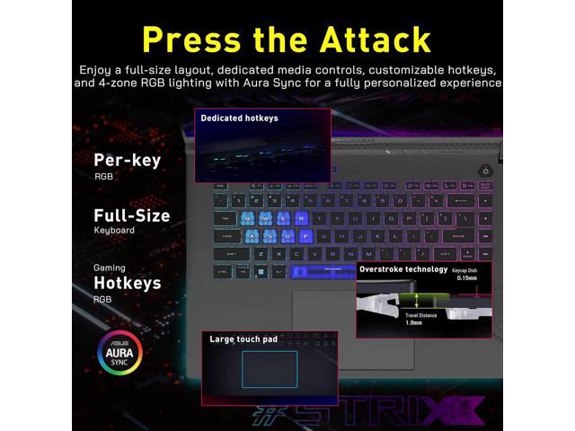 ASUS ROG Strix G16 Gaming Laptop, GeForce RTX 5070 Ti 12GB GDDR7, AMD Ryzen 9 8940HX, 32GB DDR5, 2TB SSD, Backlit Keyboard, FHD Camera, 16' WUXGA...