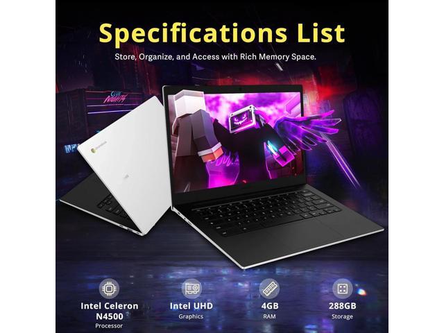 Samsung Galaxy Chromebook Go 14' LED HD Laptop, Intel Celeron N4500, 4GB LPDDR4X, 288GB Storage (128GB eMMC+160GB Docking Station Set), Intel UHD...