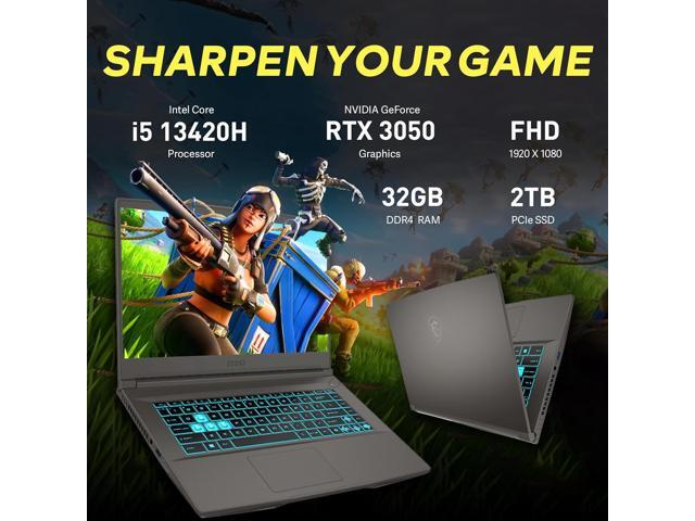 msi Thin 15.6' 144Hz FHD IPS Display Gaming Laptop, Intel Core i5-13420H, 32GB RAM, 2TB SSD, NVIDIA GeForce RTX 3050, Backlit Keyboard, Wi-Fi 6,...
