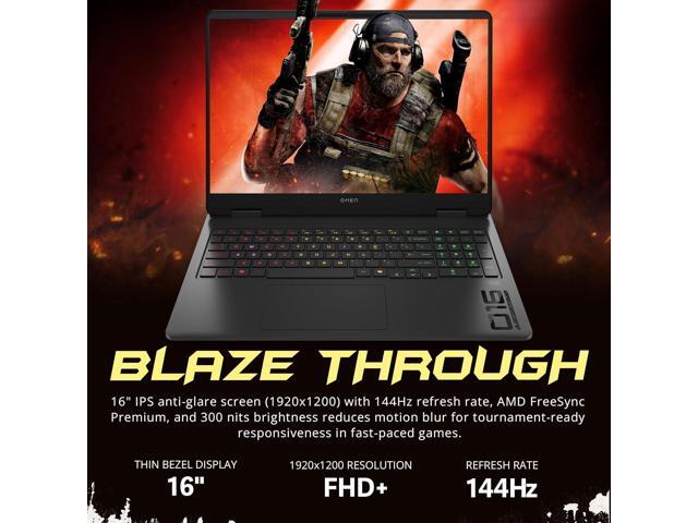 HP Omen 16' 2K 144Hz Gaming Laptop, AMD Ryzen 9 8940HX 64GB RAM, 4TB SSD, NVIDIA GeForce RTX 5060, Backlit Keyboard, Copilot, Windows 11 Pro,...