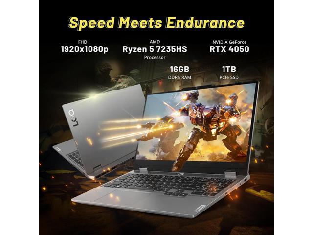 Lenovo LOQ 15.6' 144Hz FHD Gaming Laptop, AMD Ryzen 5 7235HS, 16GB RAM, 1TB SSD, NVIDIA GeForce RTX 4050, Backlit Keyboard, Numeric Keypad, Win 11...