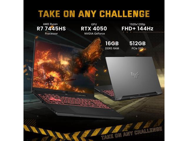 ASUS TUF A16 16' WUXGA 144Hz Gaming Laptop, AMD Ryzen 7 7445HS, 16GB RAM, 1.5TB Storage(512GB SSD+1TB Docking Station Set), NVIDIA GeForce RTX...