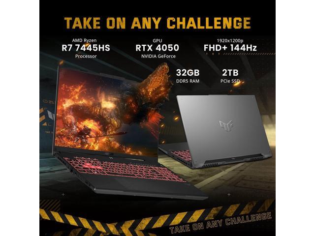ASUS TUF A16 16' WUXGA 144Hz Gaming Laptop, AMD Ryzen 7 7445HS, 32GB RAM, 3TB Storage(2TB SSD+1TB Docking Station Set), NVIDIA GeForce RTX 4050,...