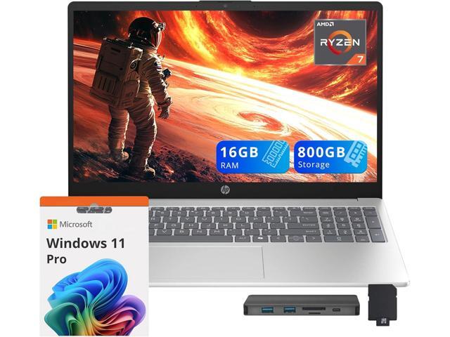 HP 15.6' FHD IPS Laptop, AMD Ryzen 7 5825U, 16GB DDR4 RAM, 800GB Storage (512GB SSD+288GB Docking Station Set), AMD Radeon Graphics, Numeric...