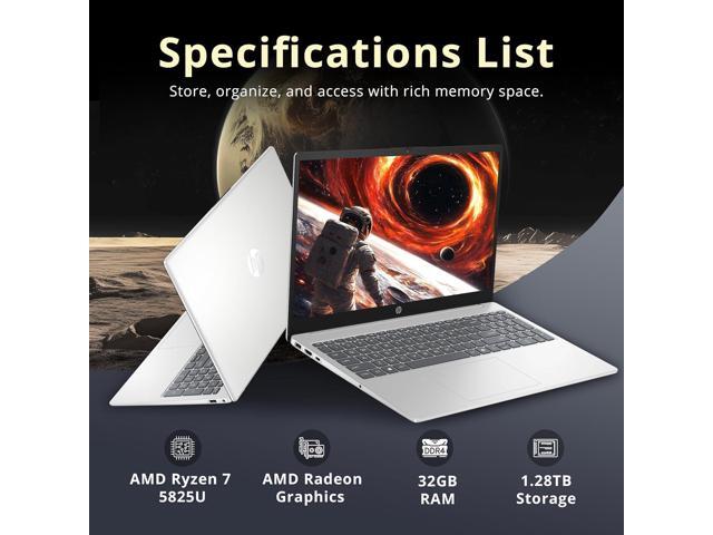 HP 15.6' FHD IPS Laptop, AMD Ryzen 7 5825U, 32GB DDR4 RAM, 1.28TB Storage (1TB SSD+288GB Docking Station Set), AMD Radeon Graphics, Numeric Keypad,...