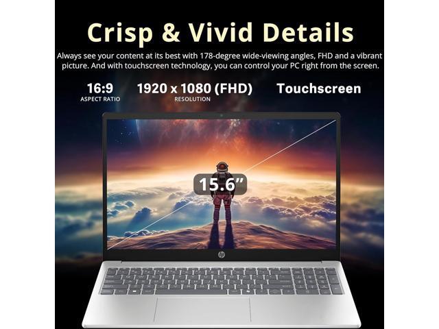 HP 15.6' FHD Touchscreen Laptop, Intel Core i5 1334U, 40GB RAM, 2TB Storage (1TB SSD+1TB Docking Station Set), Intel Graphics, Numeric Pad,...