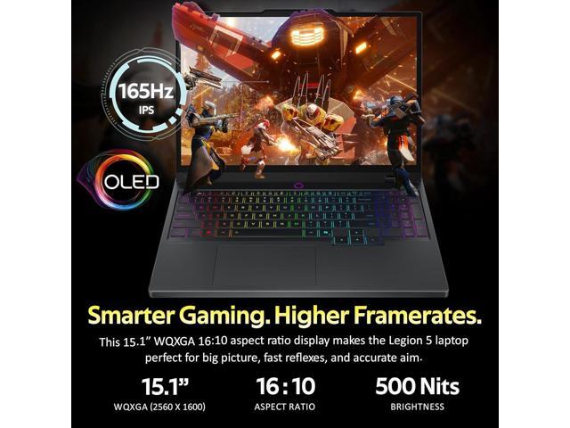 Lenovo Legion 5 15.1' WQXGA 165Hz Gaming Laptop, Intel i9 14900HX, 64GB DDR5, 2TB PCIe SSD, NVIDIA GeForce RTX 5070, 24-Zone RGB Backlit Keyboard,...
