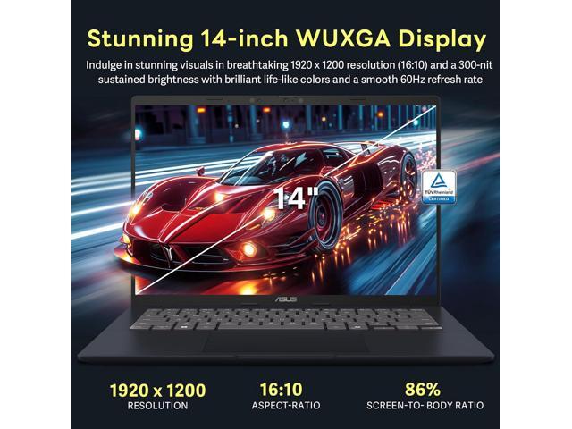 ASUS Vivobook 14' WUXGA Laptop, Qualcomm Snapdragon X Processor, 16GB RAM, 2TB Storage (1TB SSD + 1TB Docking Station Set), Qualcomm Adreno...