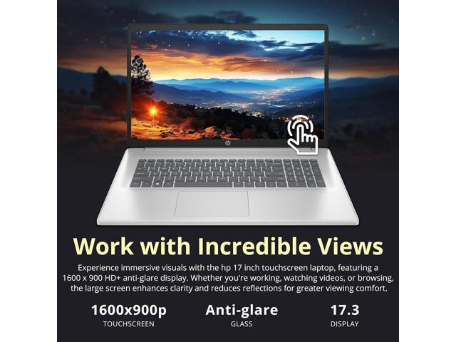 HP 17.3' HD+ Touchscreen Laptop, AMD Ryzen 5 7430U, 32GB RAM, 3TB Storage (2TB SSD+1TB Docking Station Set), AMD Radeon Graphics, Numeric Keypad,...