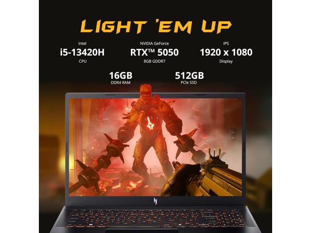 Acer Nitro V 15.6' FHD IPS 165Hz Gaming Laptop, Intel Core i5-13420H, 16GB RAM, 1.5TB Storage(512GB SSD+1TB Docking Station Set), GeForce RTX 5050,...
