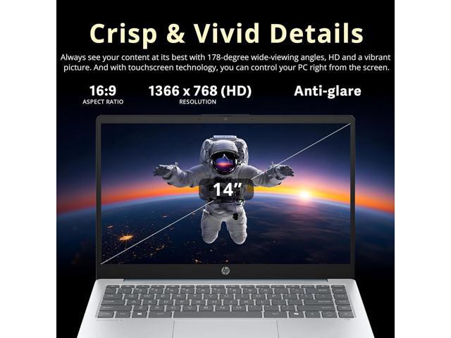 HP 14' HD Business Laptop, AMD Athlon 7120, 4GB RAM, 128GB SSD, AMD Radeon Graphics, Copilot, 720p HD Camera, Wi-Fi 6, Windows 11 Pro, Blue, 32GB...