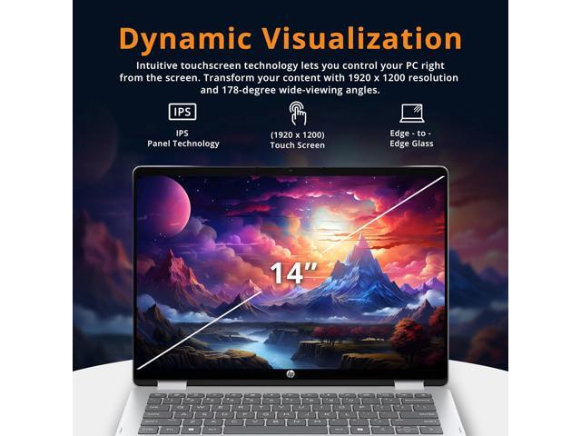 HP OmniBook 5 Flip 14' WUXGA 2-in-1 Touchscreen Laptop, Intel Core 5 120U, 8GB DDR5, 1.16TB Storage(1TB SSD+160GB Docking Station), Backlit...