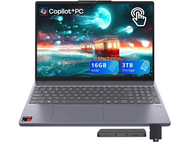 Lenovo IdeaPad Slim 3 15.3' WUXGA Touchscreen Laptop, Qualcomm Snapdragon X, 16GB RAM, 3TB Storage(2TB SSD+1TB Docking Station), Qualcomm Adreno,...