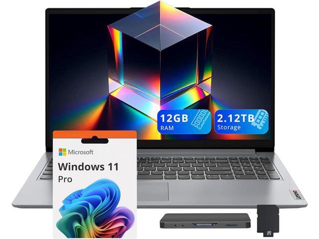 Lenovo IdeaPad 1 15.6' HD Laptop, Intel Celeron N4500, 12GB RAM, 2.12TB Storage(1TB SSD+128GB eMMC+1TB Docking Station), Intel UHD Graphics, 1 Year...