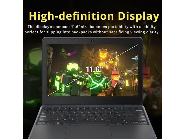Lenovo 100w Gen 4 11.6' HD Laptop, Intel Processor N100, 4GB LPDDR5, 1.12TB Storage (128GB SSD + 1TB Docking Station Set), Intel UHD Graphics, 720p...