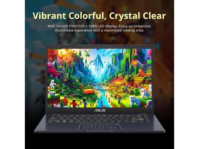 ASUS Vivobook Go 14' FHD Business Laptop, Intel Celeron N4500, 4GB RAM, 1.12TB Storage(128GB eMMC+1TB Docking Station Set), Intel UHD Graphics,...