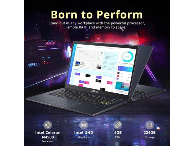 ASUS Vivobook Go 14' FHD Business Laptop, Intel Celeron N4500, 4GB RAM, 1.12TB Storage(128GB eMMC+1TB Docking Station Set), Intel UHD Graphics,...