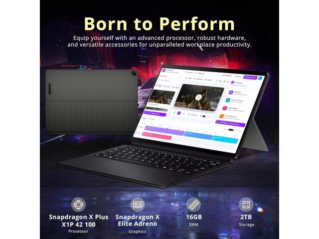 ASUS ProArt PZ13 13' 3K OLED Detachable Laptop, Snapdragon X Plus X1P-42-100, 16GB DDR5, 2TB Storage(1TB SSD+1TB Docking Station), Qualcomm Adreno...