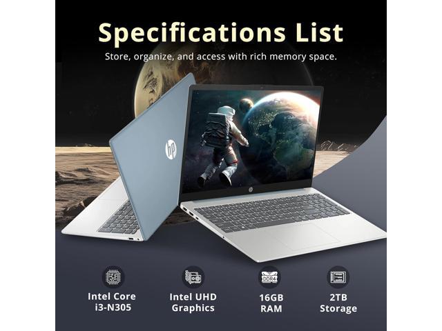HP 15.6' FHD Touchscreen Laptop, Intel i3-N305, 16GB DDR4, 2TB Storage(1TB SSD+1TB Docking Station Set), Intel UHD Graphics, Numeric Keypad, 720p...