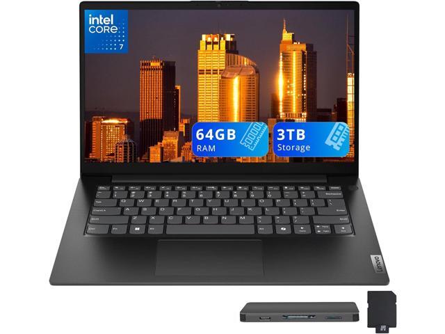 Lenovo V14 G5 Hybrid Work 14' FHD Laptop, Intel Core 7-240H, 64GB RAM, 3TB Storage (2TB SSD+1TB Docking Station Set), Intel UHD Graphics, HD...