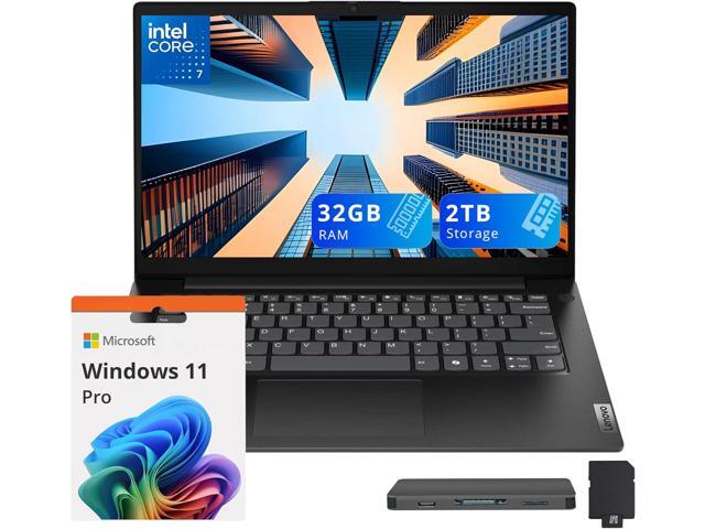 Lenovo V14 G5 Hybrid Work 14' FHD Laptop, Intel Core 7-240H, 32GB RAM, 2TB Storage (1TB SSD+1TB Docking Station Set), Intel UHD Graphics, HD...