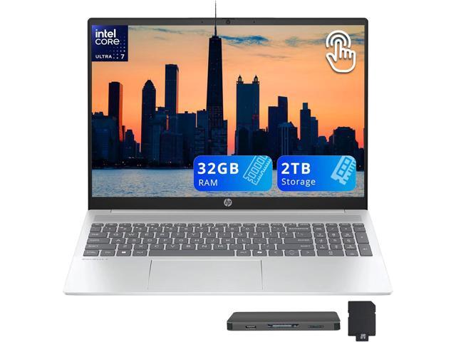 HP OmniBook 5 16' WUXGA Touchscreen Laptop, Intel Core Ultra 7 255U, 32GB LPDDR5X, 2TB Storage (1TB SSD+1TB Docking Station Set), Backlit Keyboard,...