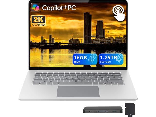 Microsoft Surface 15' 2K Touchscreen Laptop, Snapdragon X Elite, 16GB RAM, 1.25TB Storage(256GB SSD+1TB Docking Station), Qualcomm Adreno GPU,.