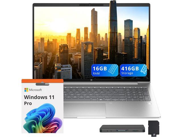 HP ProBook 4 G1a AI 16' WUXGA Laptop, AMD Ryzen 5 230, 16GB DDR5, 416GB Storage (256GB SSD+160GB Docking Station), AMD Radeon 760M, Backlit...