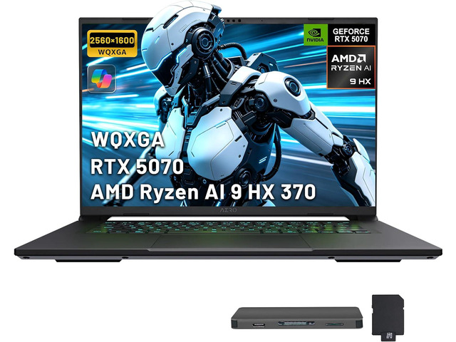 GIGABYTE AERO X16 16' WQXGA 165Hz Gaming Laptop, AMD Ryzen AI 9 HX 370, 16GB DDR5, 2TB…