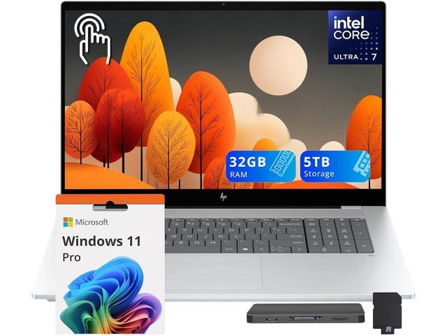 HP Omnibook 7 17.3' FHD Touchscreen AI Laptop, Intel Core Ultra 7 258V, 32GB LPDDR5X RAM, 5TB Storage (4TB SSD+1TB Docking Station), Intel Arc...
