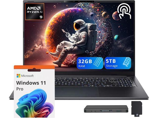 Acer Swift Go 16 AI 16' WUXGA Touchscreen Laptop, AMD Ryzen AI 9 465, 32GB LPDDR5X, 5TB Storage (4TB SSD+1TB Docking Station), AMD Radeon 880M,...