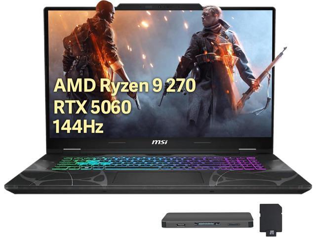 MSI Cyborg A15 AI 15.6' FHD 144Hz Gaming Laptop, AMD Ryzen 9 270, GeForce RTX 5060, 64GB DDR5, 3TB Storage(2TB SSD+1TB Docking), 4-Zone RGB...