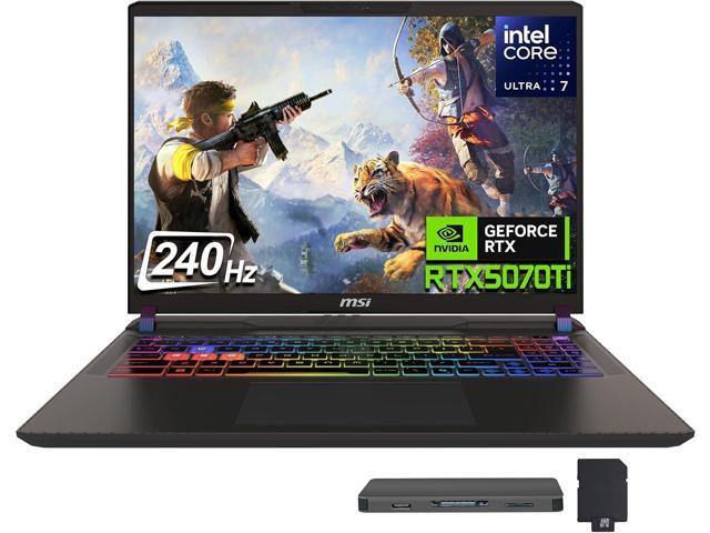 MSI Vector 16 HX AI 16' QHD+ 240Hz Gaming Laptop, Intel Core Ultra 7 255HX, GeForce RTX 5070 Ti, 32GB DDR5, 2TB Storage(1TB SSD+1TB Docking.