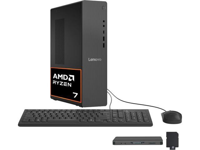 Lenovo IdeaCentre Tower 8 Desktop PC, AMD Ryzen 7 250, 16GB DDR5 RAM, 2TB Storage (1TB SSD+1TB Docking Station Set), AMD Radeon 780M GPU, Copilot,.