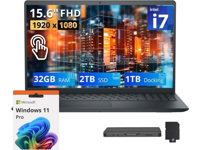 Dell 15 15.6' FHD Touchscreen Laptop, Intel Core i7 1355U, 32GB DDR5, 3TB Storage(2TB SSD+1TB Docking Station), Intel UHD Graphics, Numeric Keypad,.