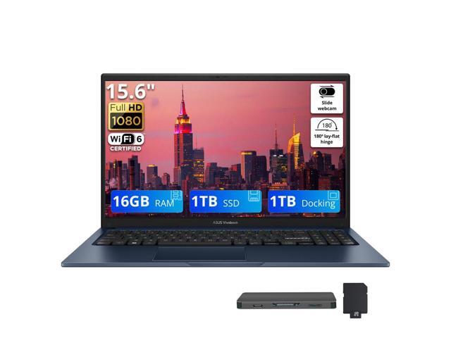 ASUS Vivobook 15.6' FHD Laptop, Intel Core 3 100U, 16GB DDR5, 2TB Storage (1TB SSD + 1TB Docking Station Set), Intel Graphics, Number Pad, 720p.